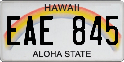 HI license plate EAE845