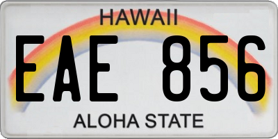 HI license plate EAE856