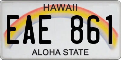 HI license plate EAE861