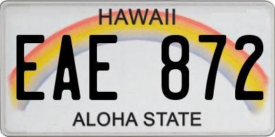 HI license plate EAE872