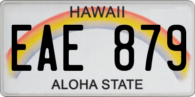 HI license plate EAE879