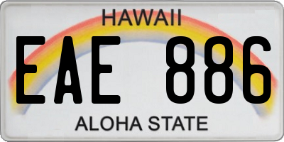 HI license plate EAE886