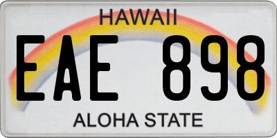 HI license plate EAE898