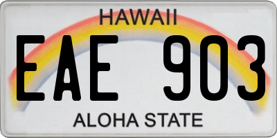 HI license plate EAE903