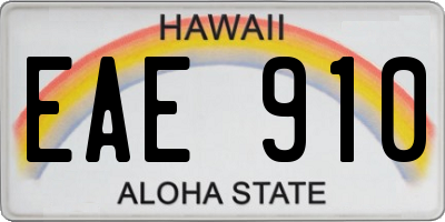 HI license plate EAE910