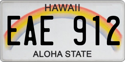 HI license plate EAE912