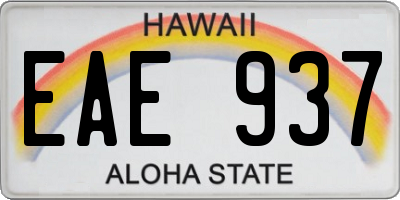 HI license plate EAE937