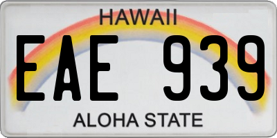 HI license plate EAE939