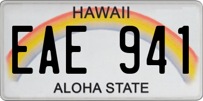 HI license plate EAE941