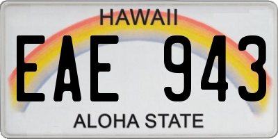 HI license plate EAE943