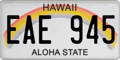 HI license plate EAE945