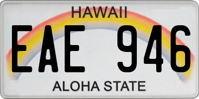 HI license plate EAE946