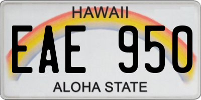 HI license plate EAE950