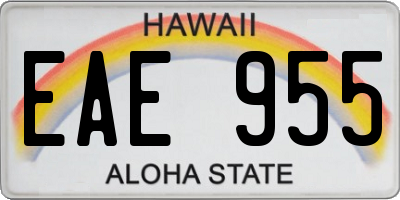 HI license plate EAE955