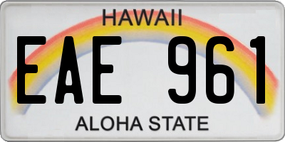 HI license plate EAE961