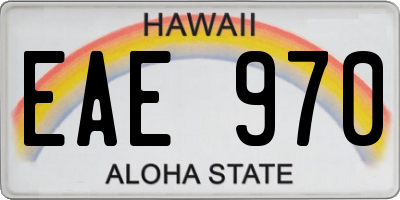 HI license plate EAE970