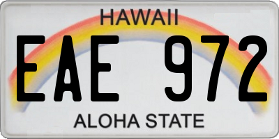HI license plate EAE972