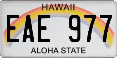 HI license plate EAE977