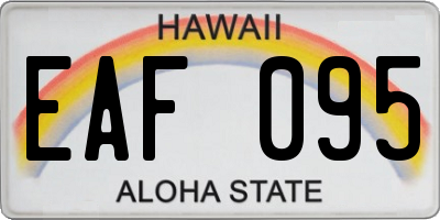 HI license plate EAF095