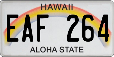 HI license plate EAF264