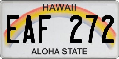 HI license plate EAF272