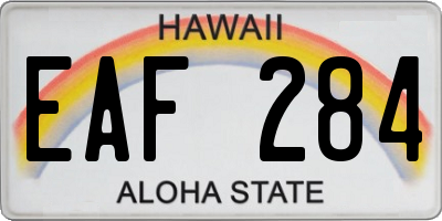 HI license plate EAF284