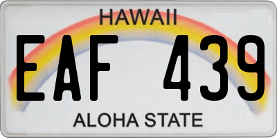 HI license plate EAF439