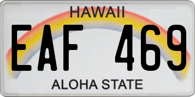 HI license plate EAF469