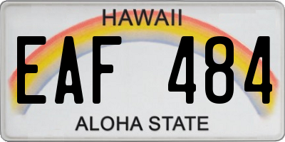 HI license plate EAF484