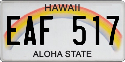 HI license plate EAF517