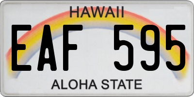 HI license plate EAF595