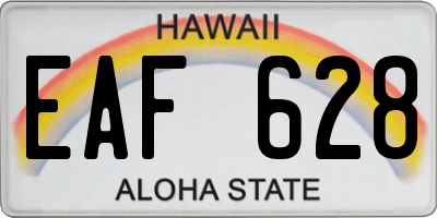 HI license plate EAF628