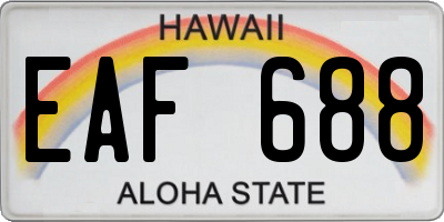 HI license plate EAF688