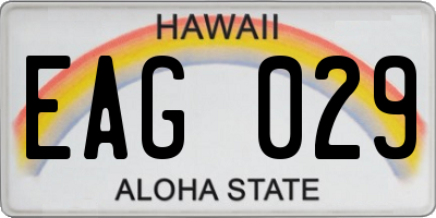 HI license plate EAG029