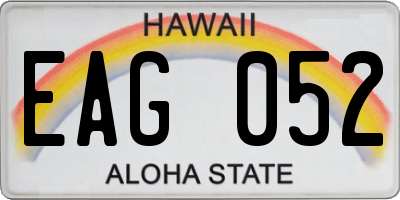 HI license plate EAG052