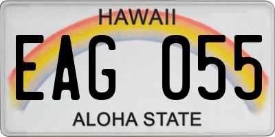 HI license plate EAG055