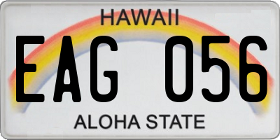 HI license plate EAG056