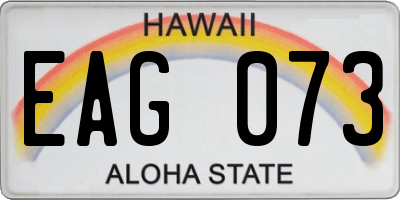 HI license plate EAG073