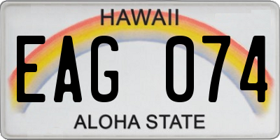 HI license plate EAG074