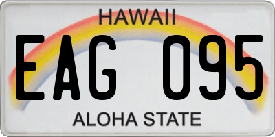 HI license plate EAG095