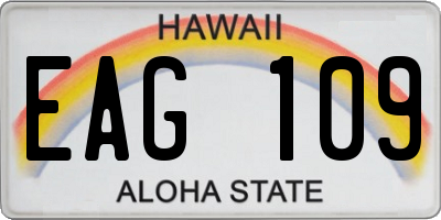 HI license plate EAG109