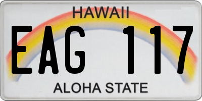 HI license plate EAG117