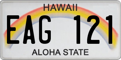 HI license plate EAG121