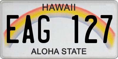 HI license plate EAG127