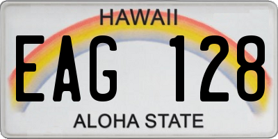 HI license plate EAG128