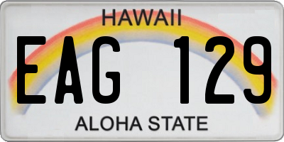 HI license plate EAG129