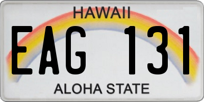 HI license plate EAG131