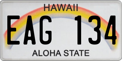 HI license plate EAG134