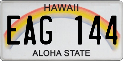 HI license plate EAG144