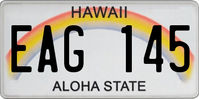 HI license plate EAG145